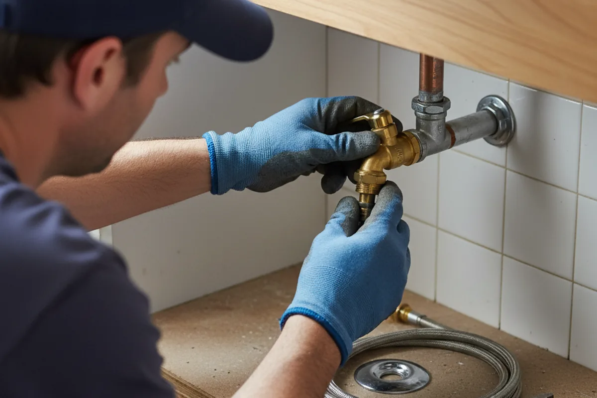 Shutoff valve and fitting work during Emergency Plumbing in North Kingstown